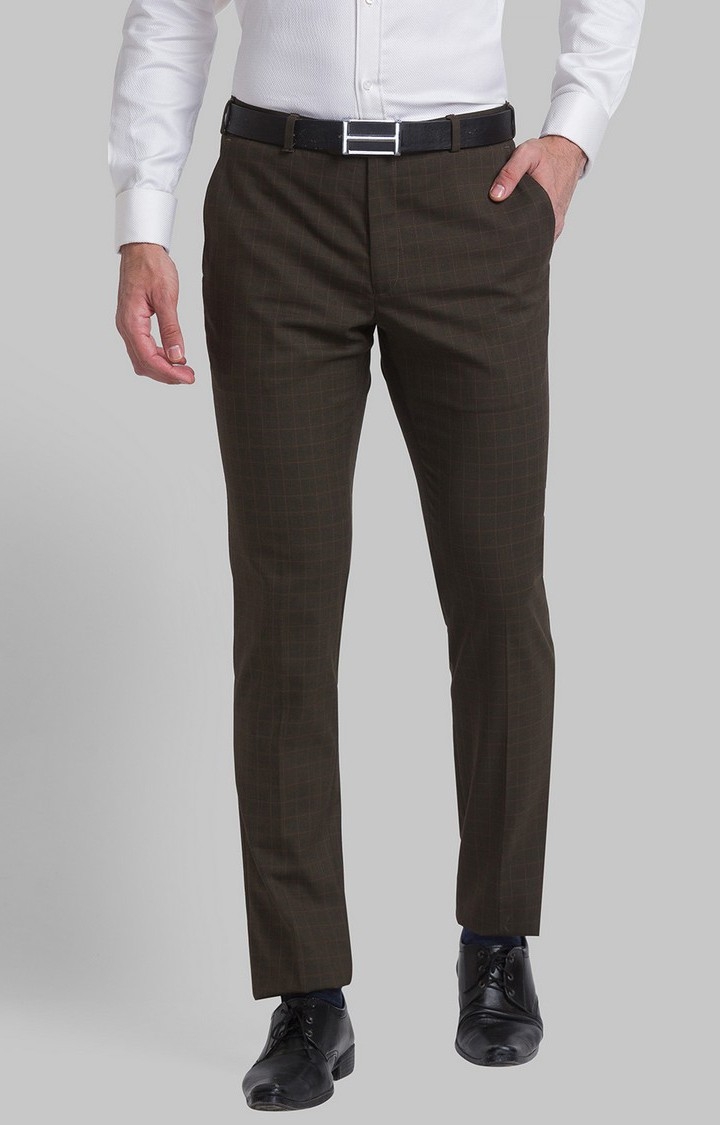 Raymond Slim Fit Brown Formal Trouser For Men