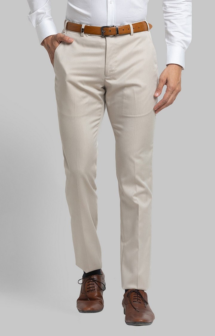 Park Avenue | Park Avenue Super Slim Fit Grey Formal Trouser For Men