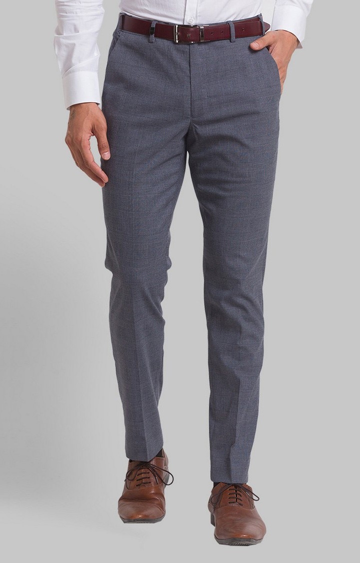 Park Avenue | Park Avenue Neo Fit Blue Formal Trouser For Men