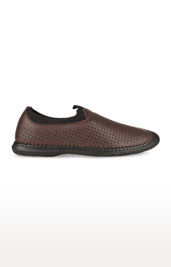 Men's Brown Synthetic Moccasins