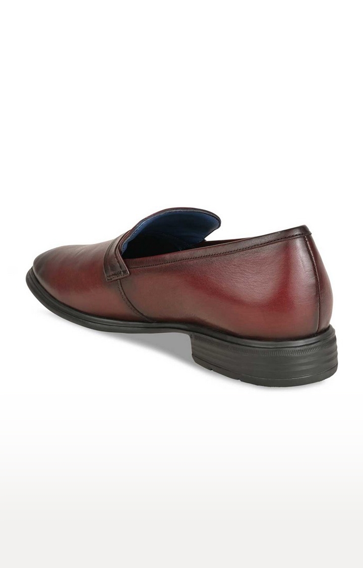 Men's Red Leather Formal Slip-ons