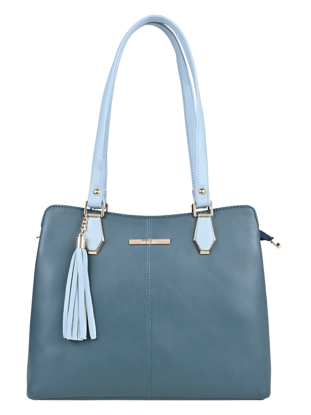 Rocia Light-blue Women Big Casual Bag With Tassel
