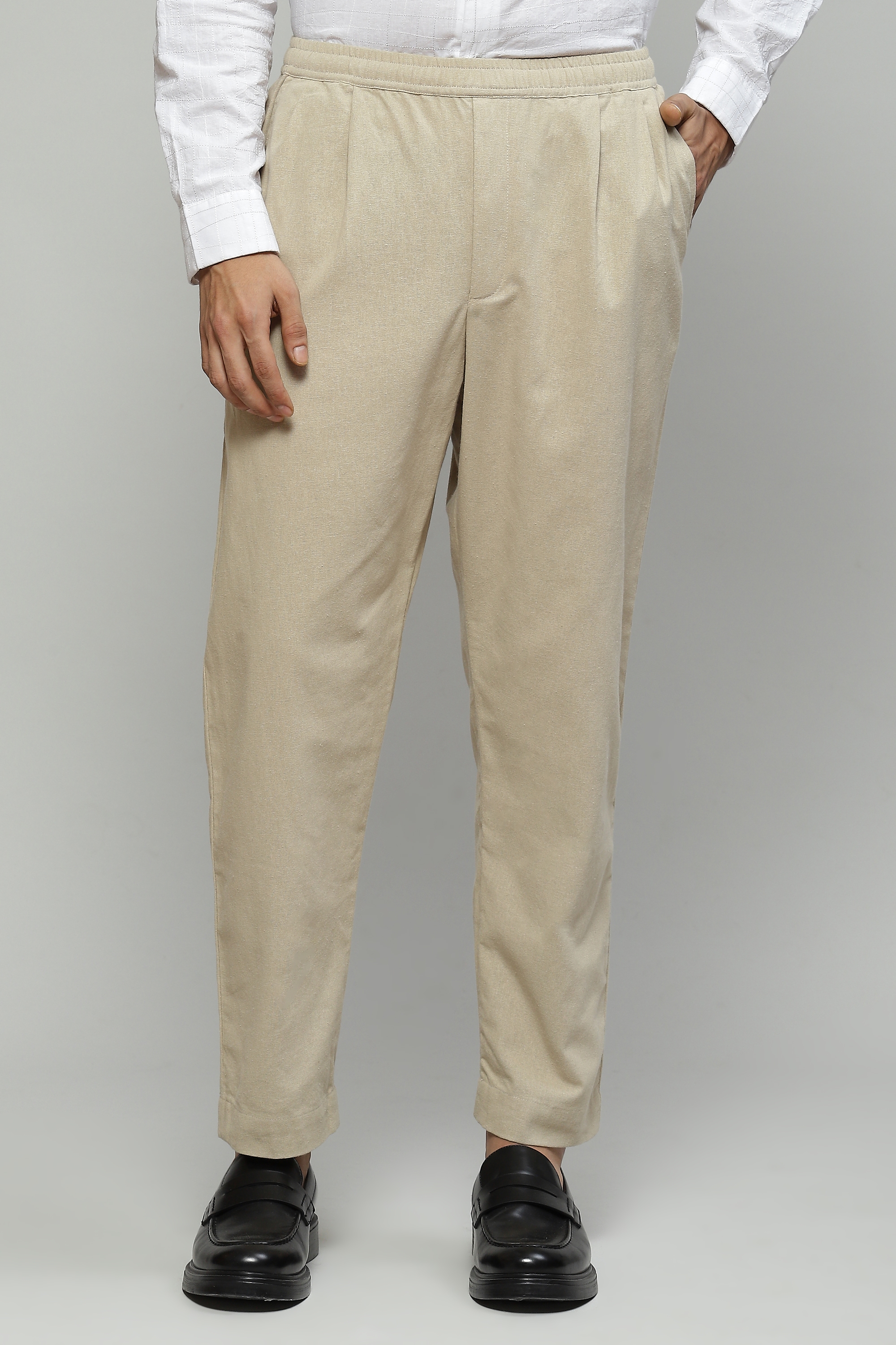 ABRAHAM AND THAKORE | Beige Cotton Pants