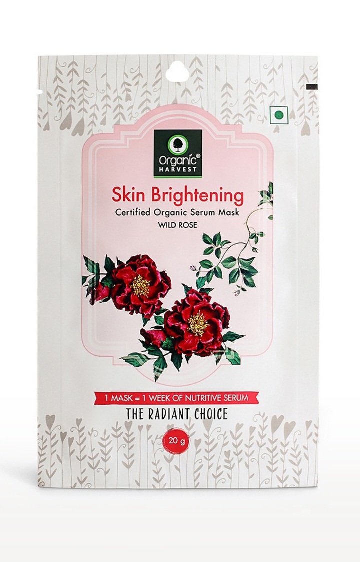 Organic Harvest Skin Brightening Face Sheet Mask, 20gm