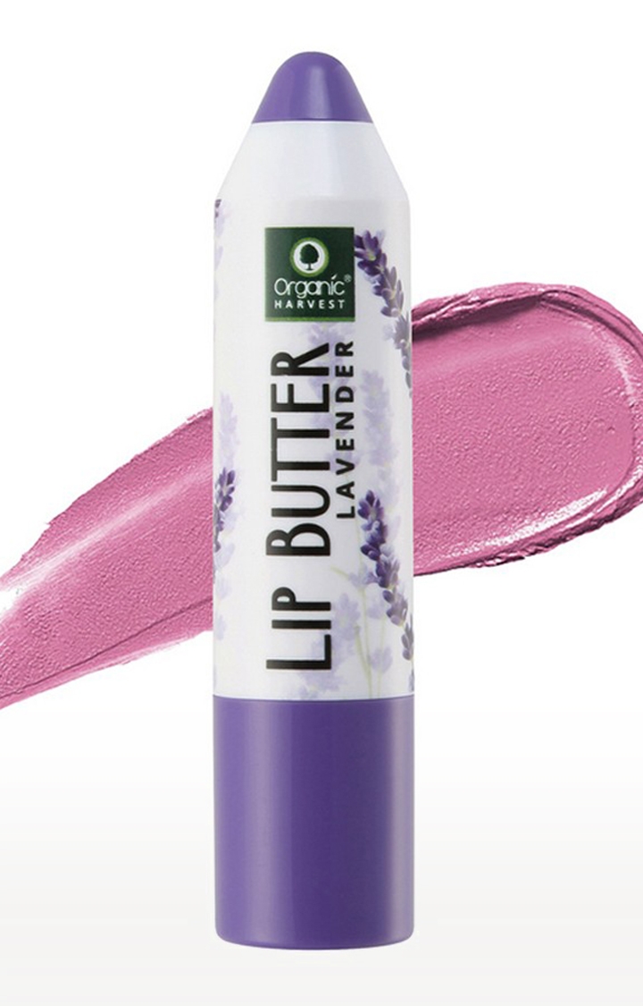 Organic Harvest | Organic Harvest Lip Butter Lavender Moisturizing Balm for Dry and Chapped Lips, 4gm