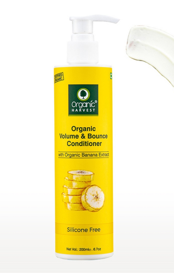 Organic Harvest | Organic Volume and Bounce Conditioner With Organic Banana Extract, 200 ml