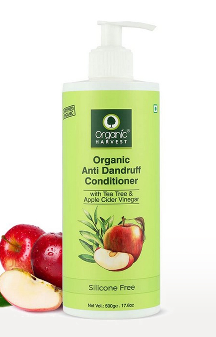 Organic Harvest | Organic Harvest Anti Dandruff Conditioner with Tea Tree and Apple Cider Vinegar for Women & Men | For All Type Hair | Free from Chemicals, Mineral Oils, Alcohol – 500ml