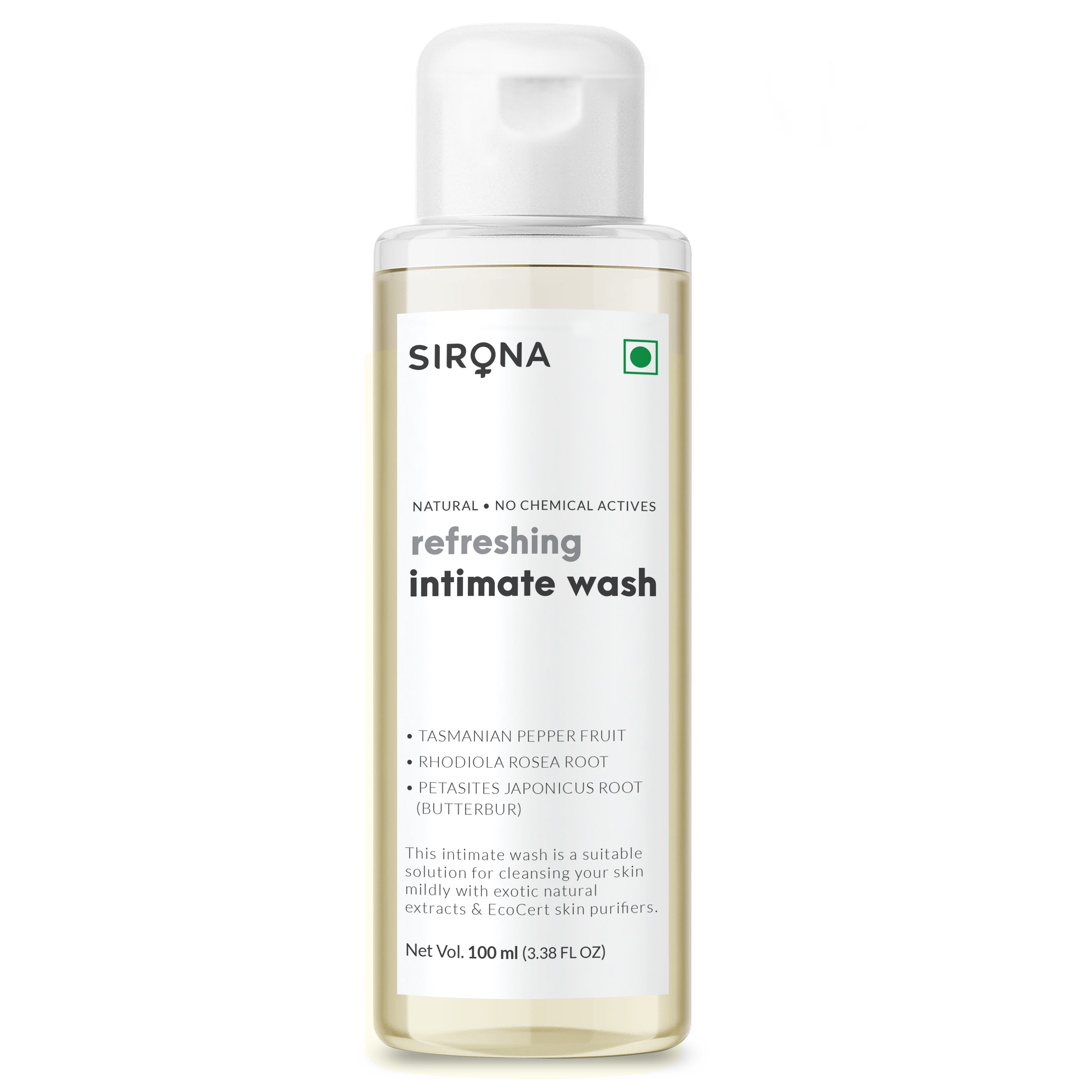 Sirona | Sirona Natural pH balanced Intimate Wash with 5 Magical Herbs & No Chemical Actives for Men and Women - 100 ml