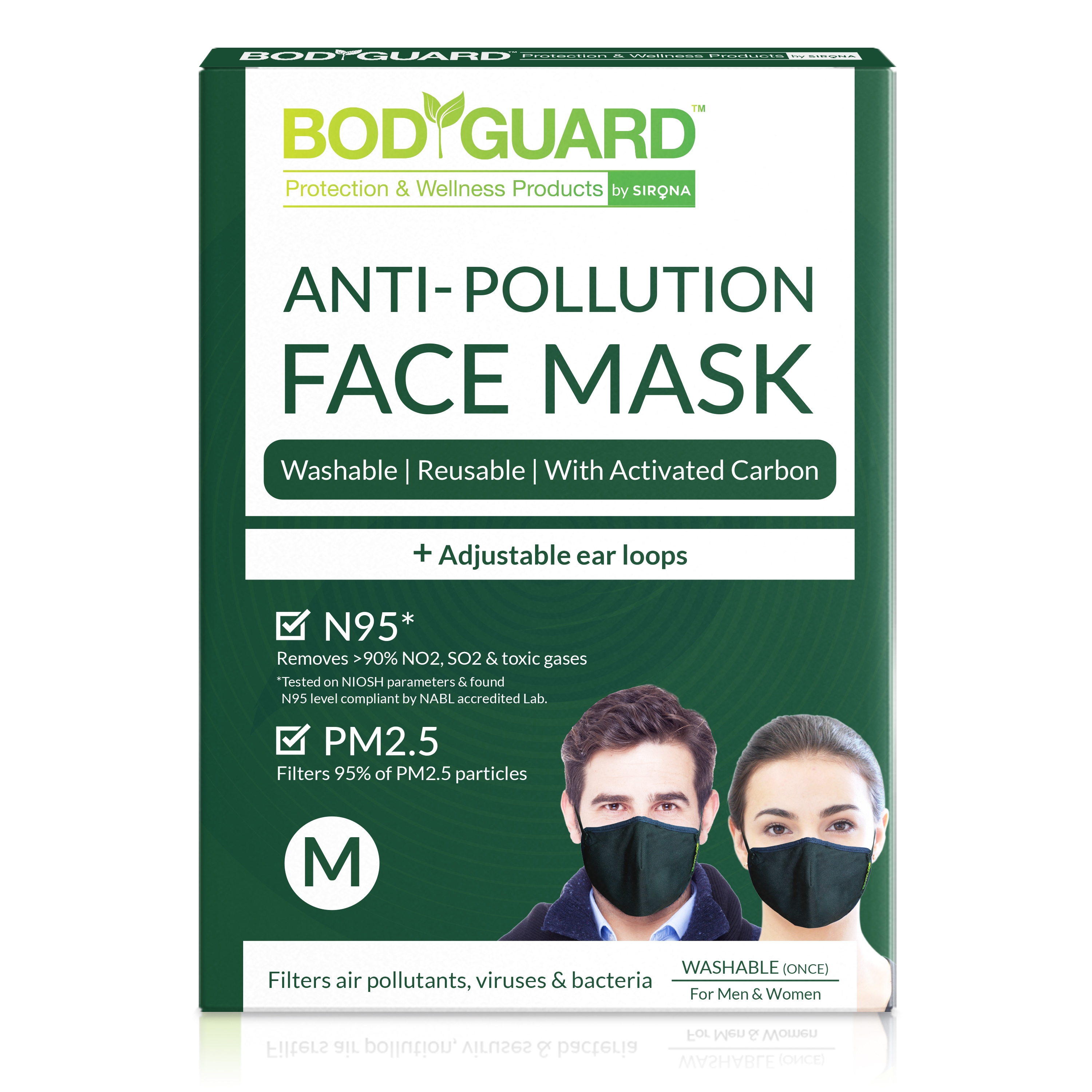 Bodyguard | Bodyguard N95 + PM2.5 Anti Pollution Face Mask with Activated Carbon - Medium
