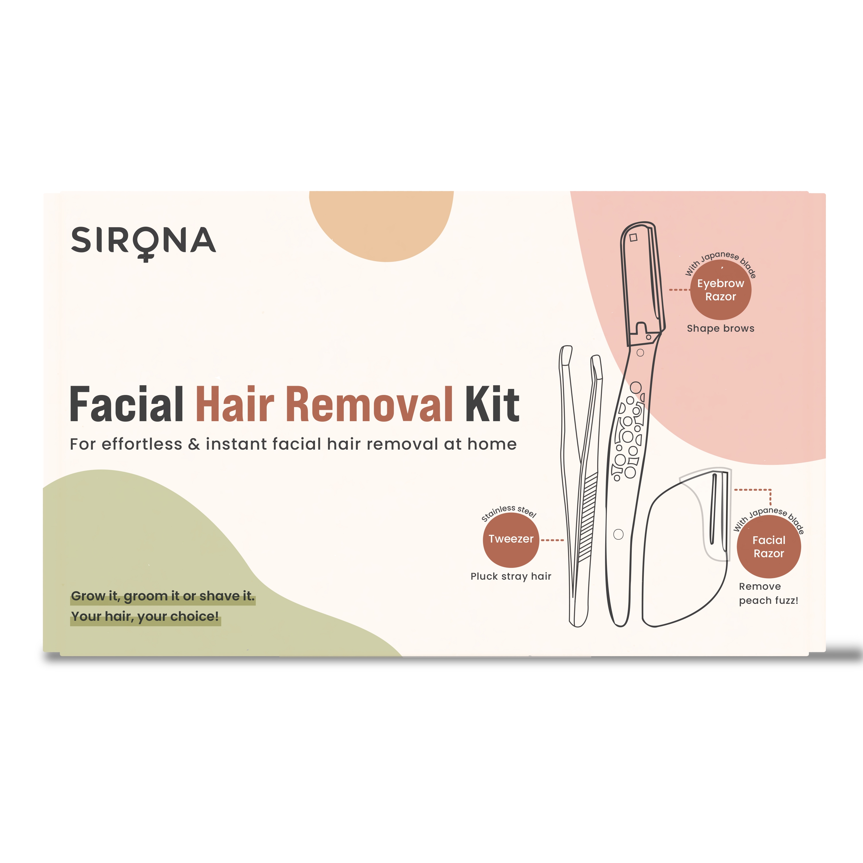Sirona | Sirona Reusable Facial Hair Removal Kit – Set of 3 