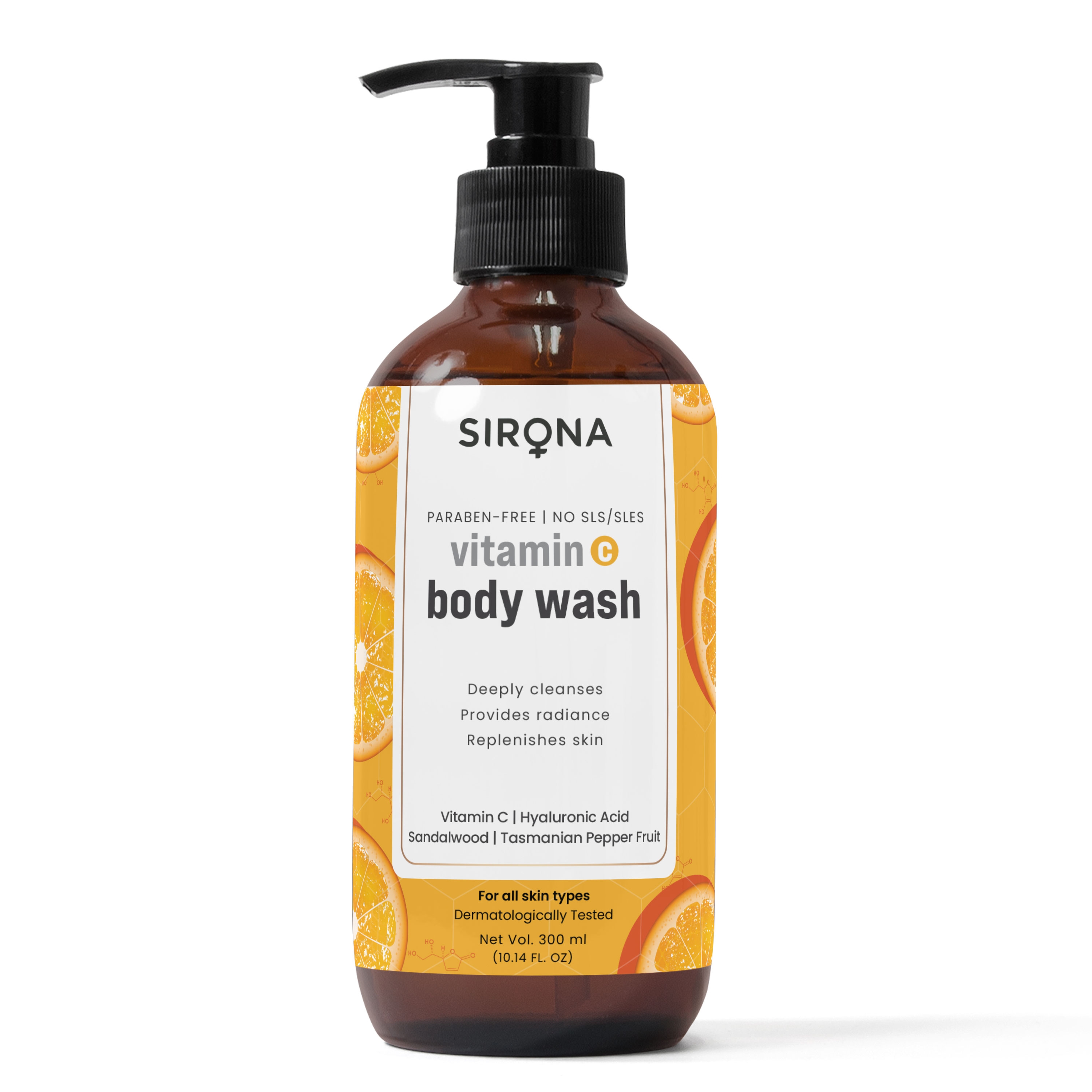 Sirona | Sirona Natural Vitamin C Body Wash For Men & Women - 300 Ml 