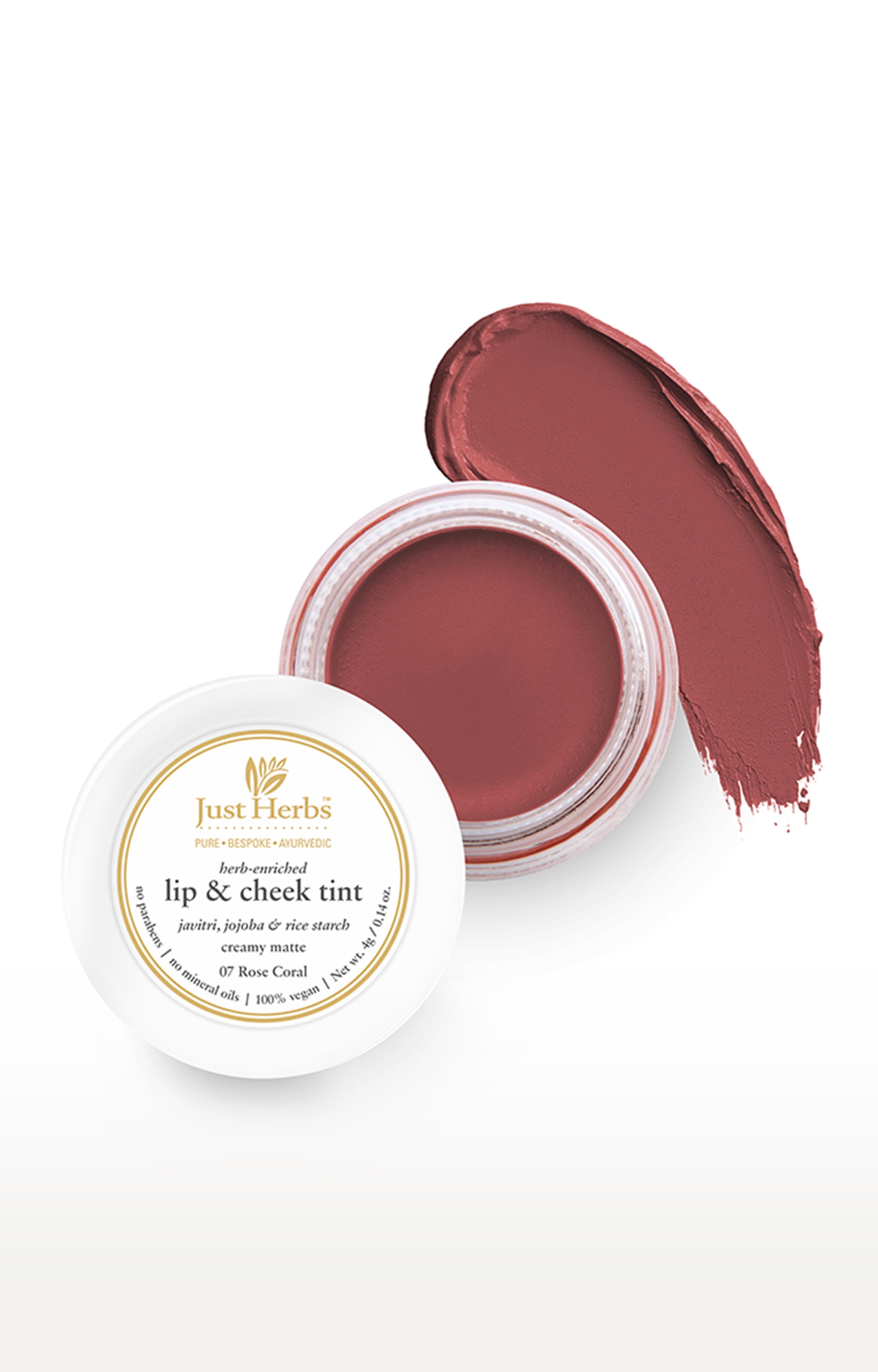 Just Herbs | Just Herbs Lip and Cheek Tint -07 Rose coral