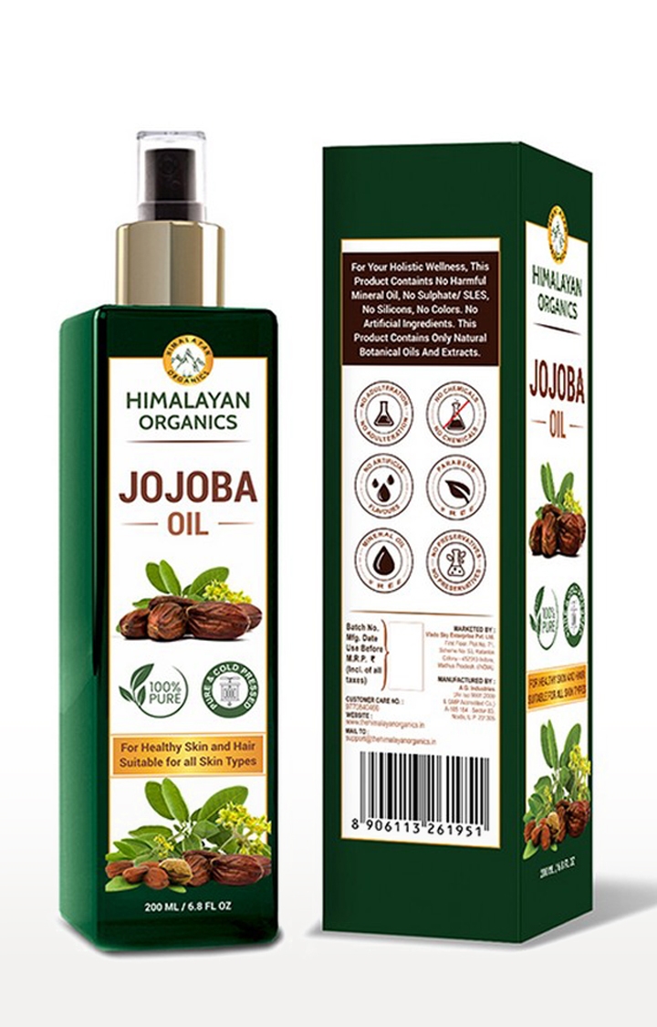 Himalayan Organics Cold Press Virgin Jojoba Oil for Skin & Hair - 200 ml