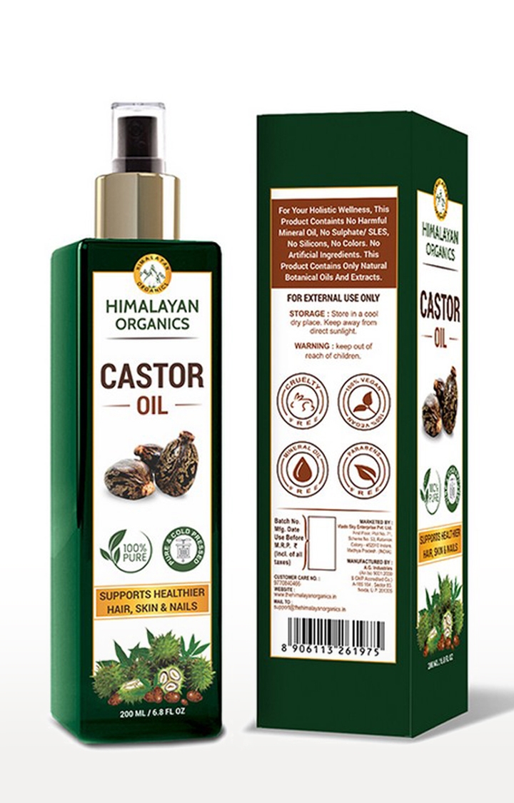 Himalayan Organics | Himalayan Organics Cold Press - 100% Pure - Castor Oil for Stronger Hair, Skin & Nails - 200 ml