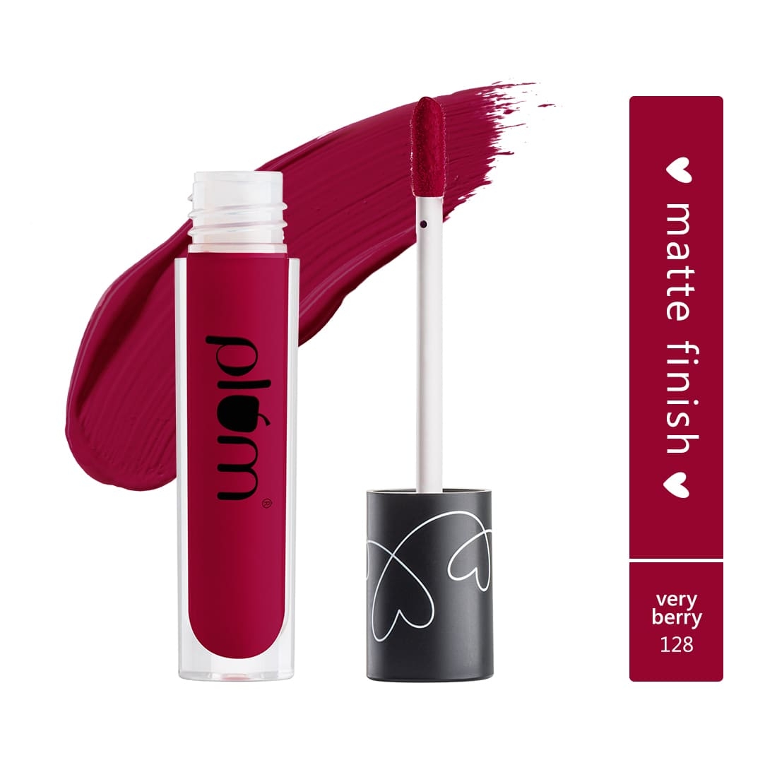 Plum Matte In Heaven Liquid Lipstick | Non-Drying | Smudge-Proof | 100% Vegan & Cruelty Free | Very Berry - 128