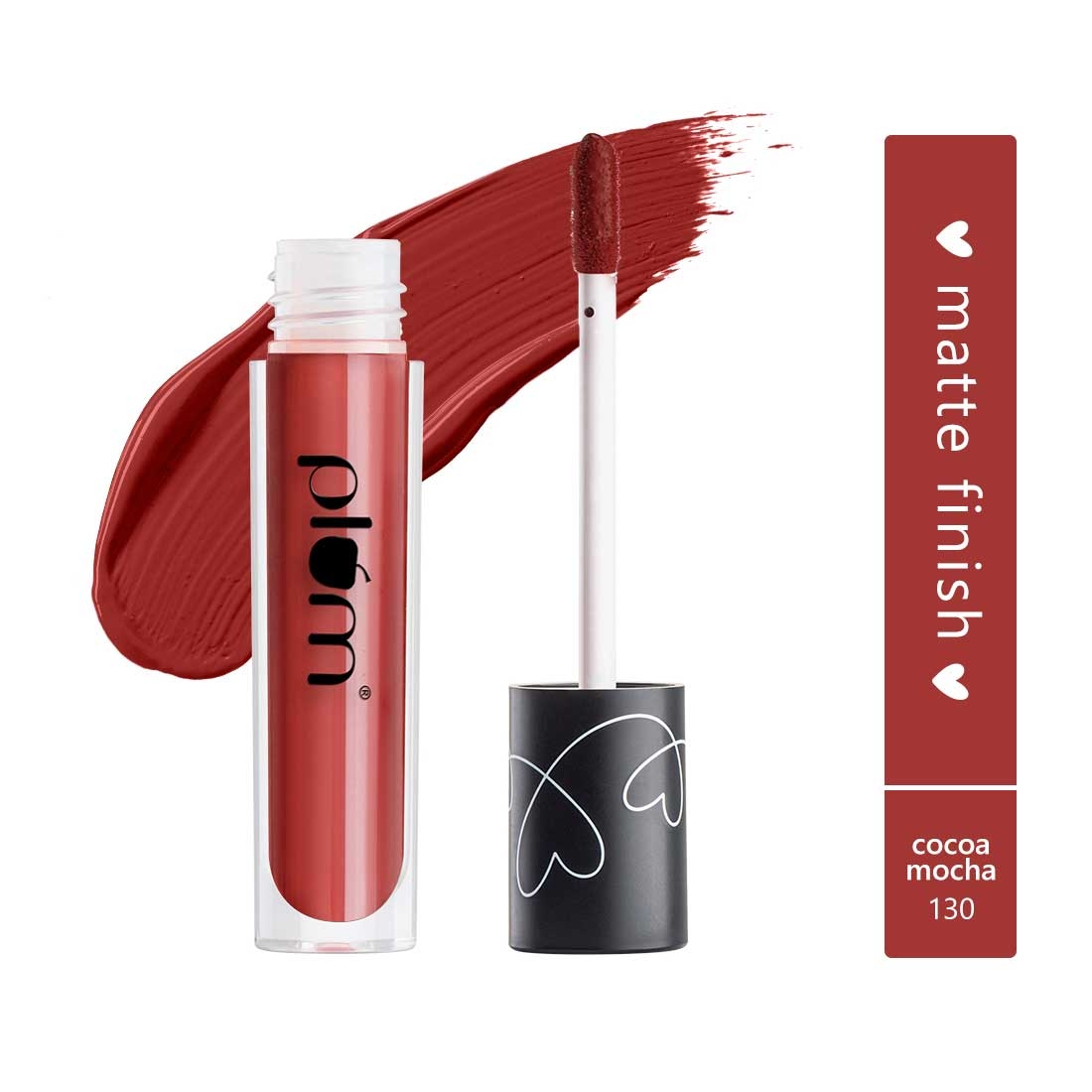 Plum Matte In Heaven Liquid Lipstick | Non-Drying | Smudge-Proof | 100% Vegan & Cruelty Free | Cocoa Mocha - 130