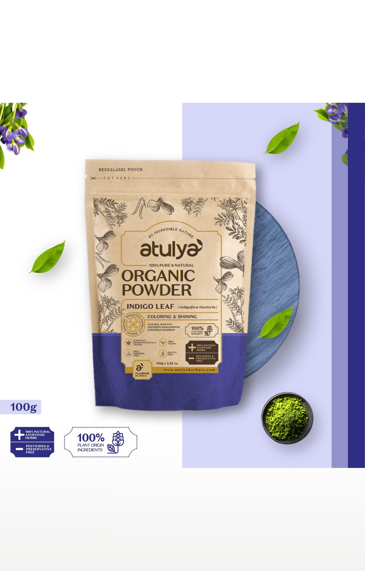 atulya | Atulya Indigo Leaf Organic Powder