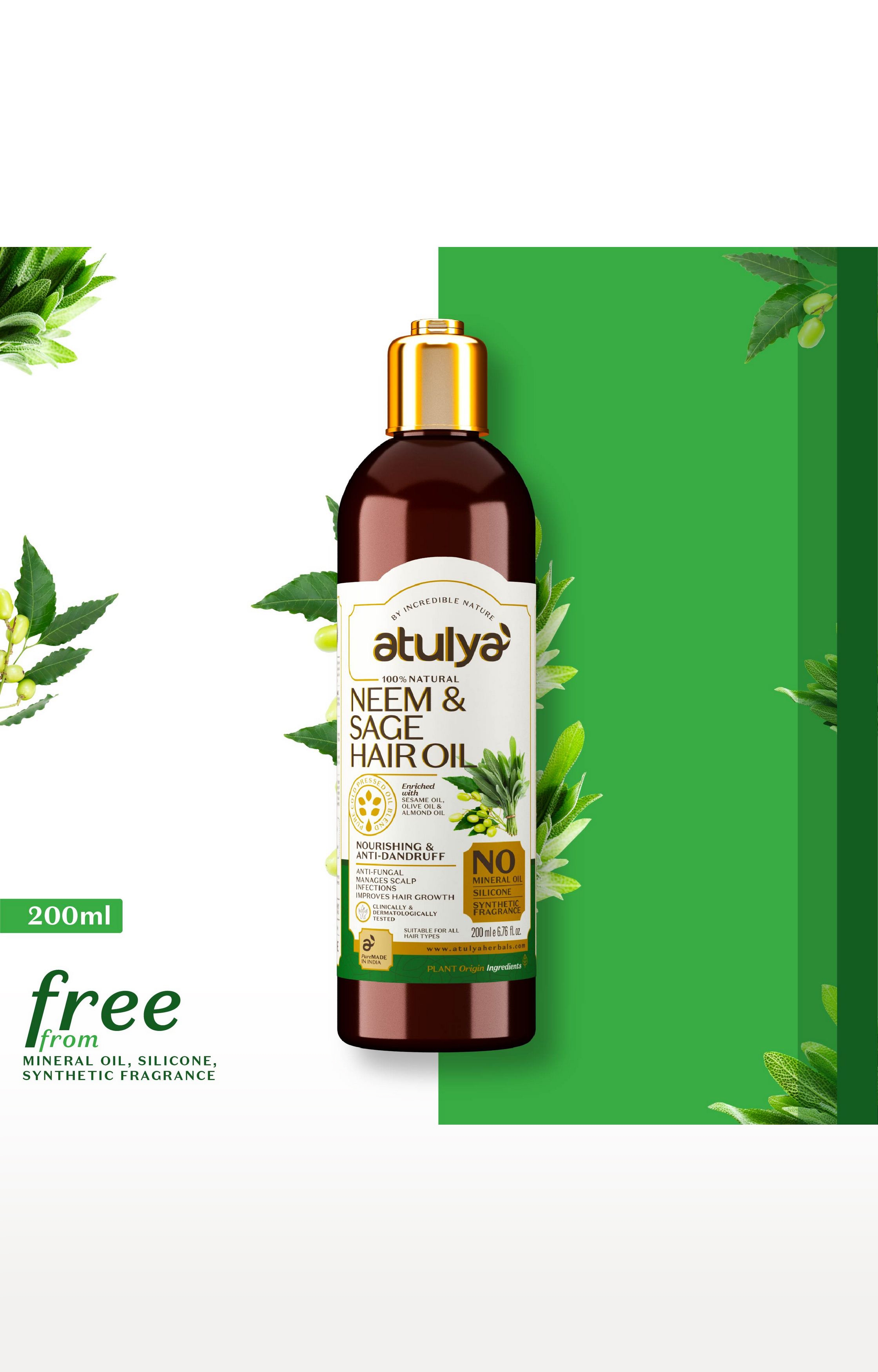 atulya | Atulya Neem & Sage Hair Oil 
