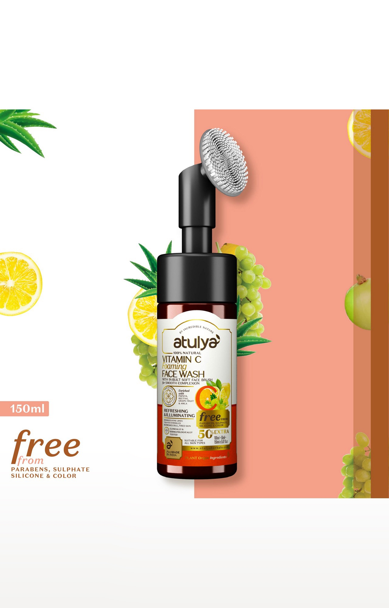 atulya | Atulya Vitamin C Foaming Face Wash 150ml