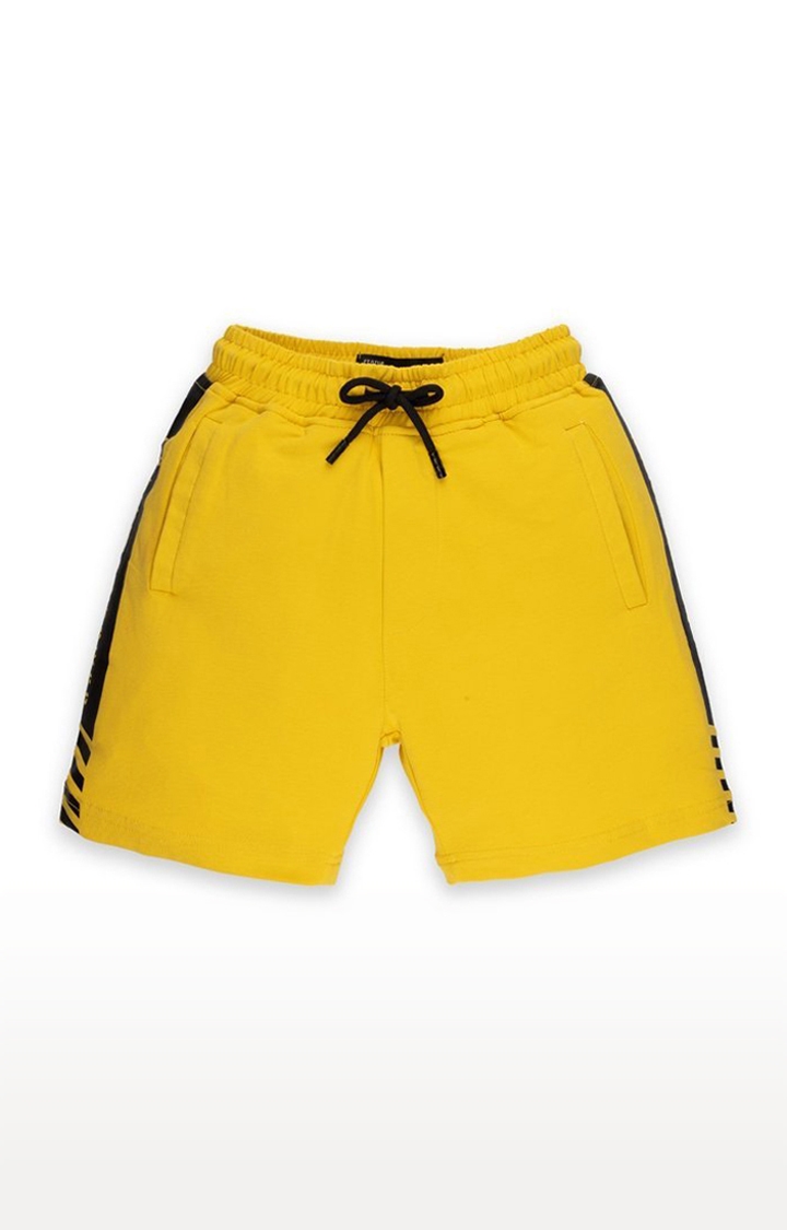 Boy's Yellow Printed Shorts