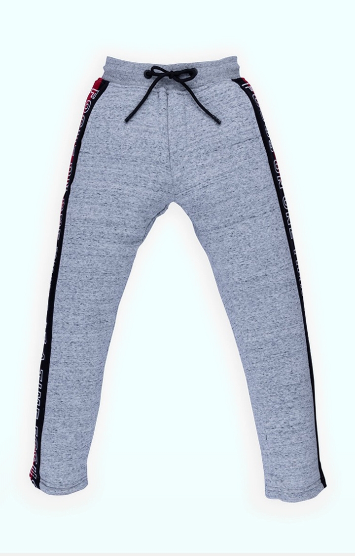Status Quo | Boy's Grey Solid Trackpants