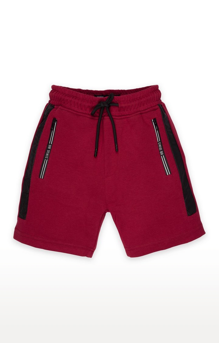 Boy's Red Printed Shorts