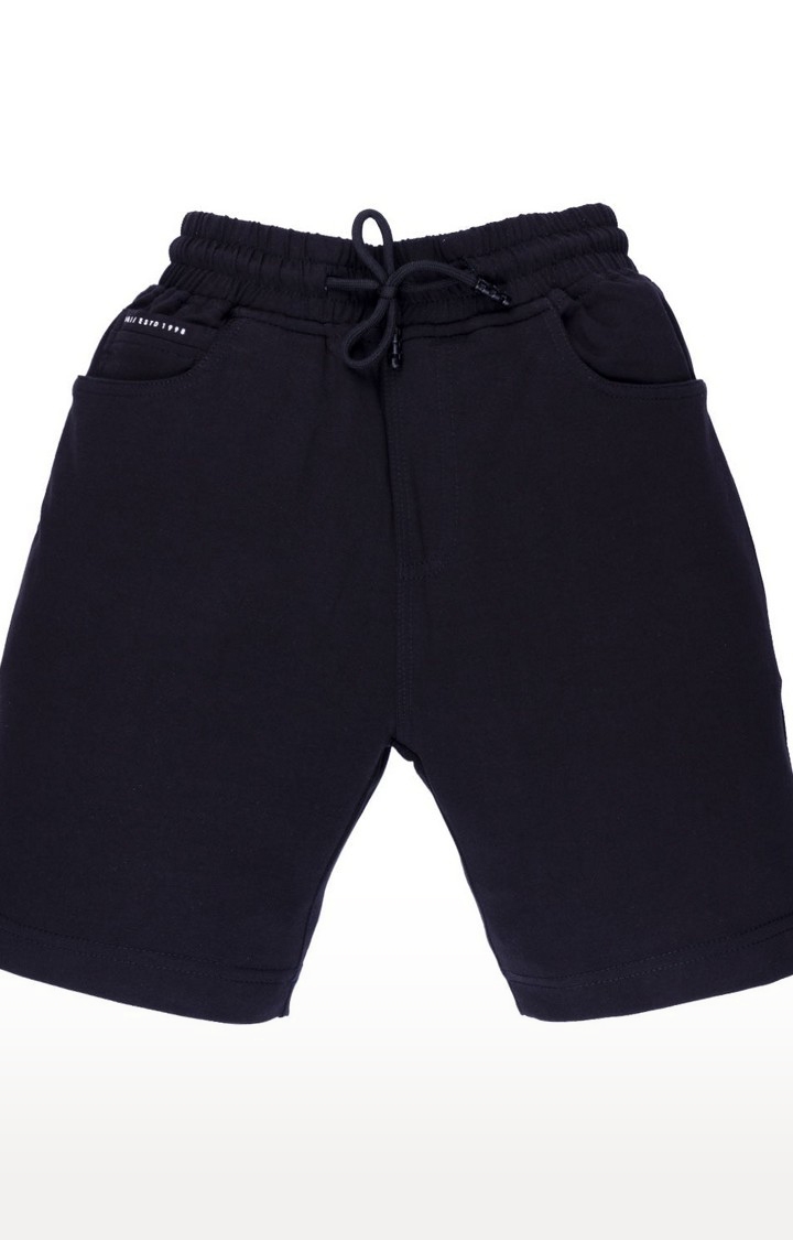 Boy's Black Printed Shorts