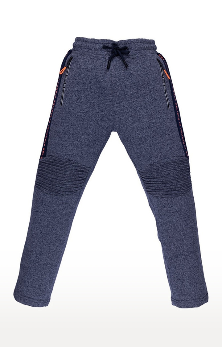 Status Quo | Boy's Blue Printed Trackpants