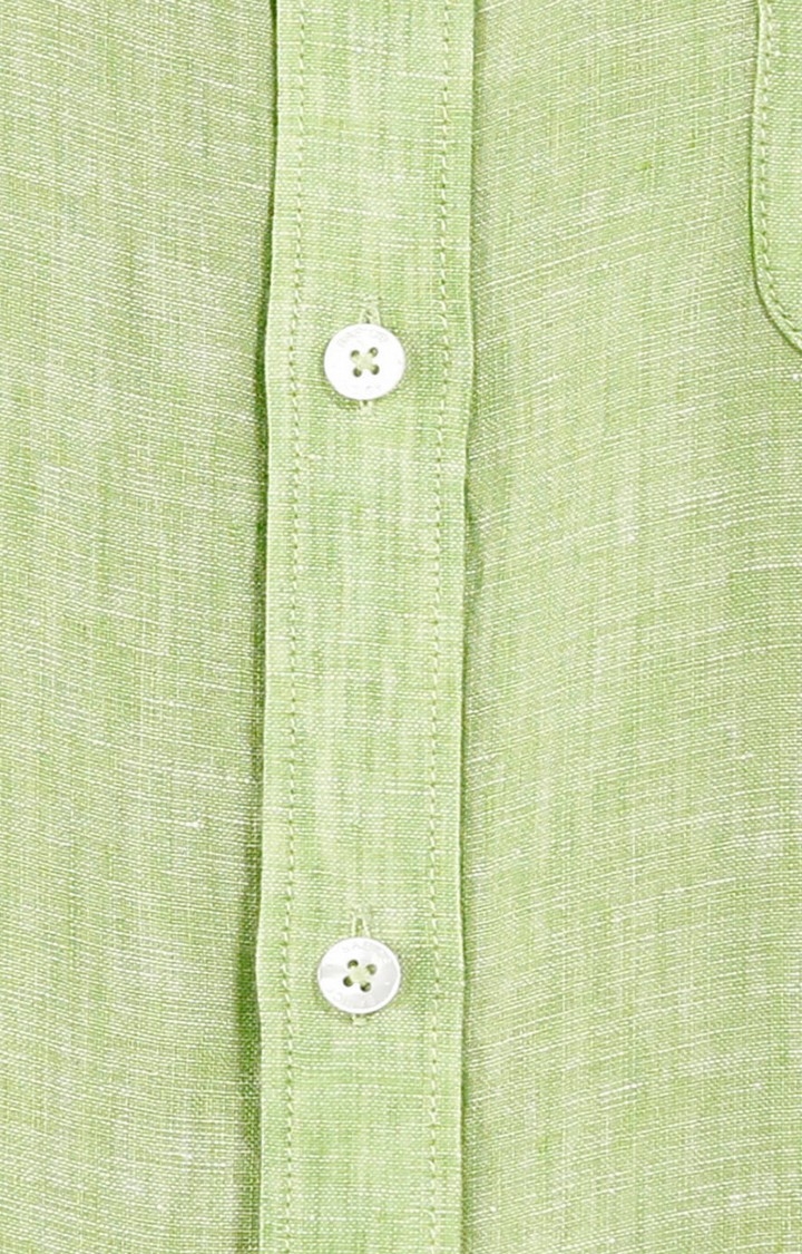 Basics | Green Solid Casual Shirts 3