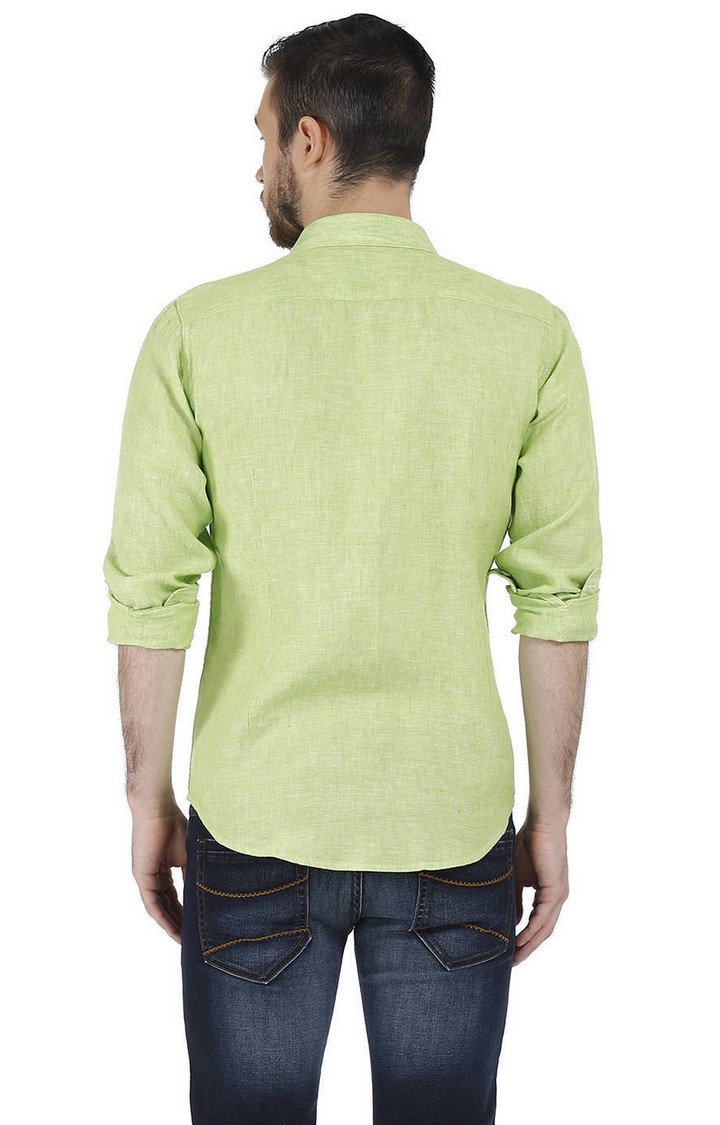 Basics | Green Solid Casual Shirts 2