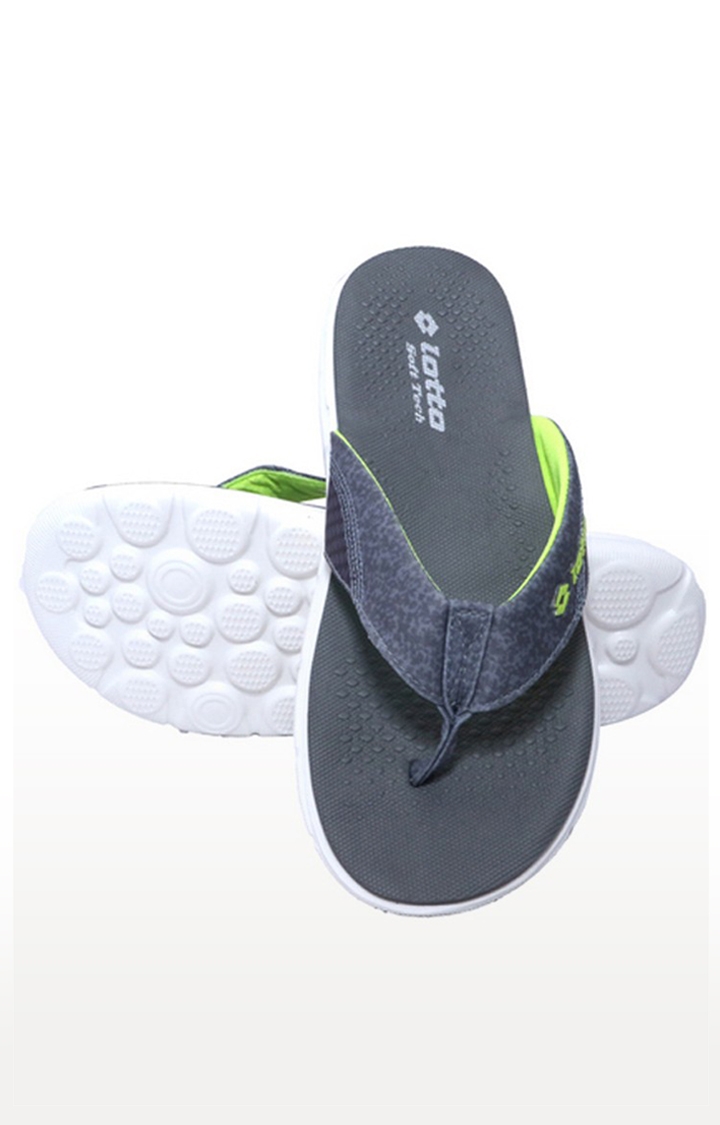 Lotto | Lotto Men's Easter Grey/Lime Slippers