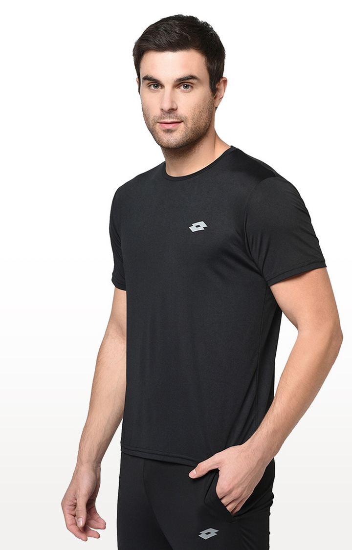Lotto | Men's Black Activewear T-Shirts