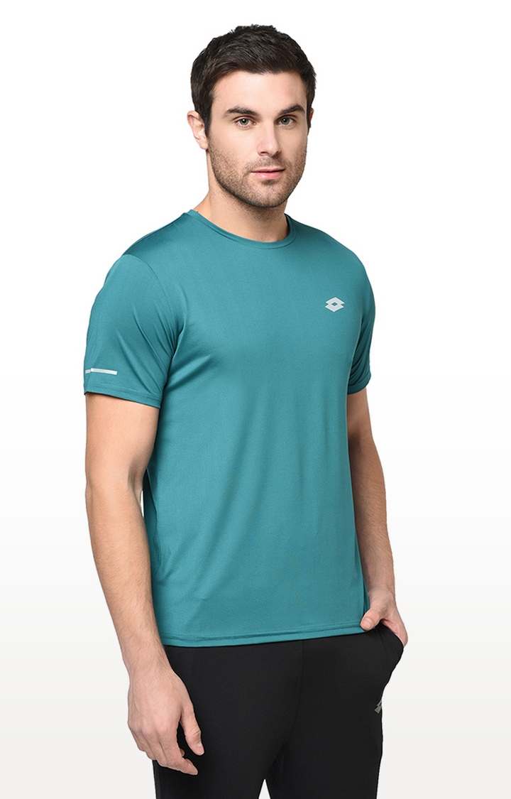 Lotto | Men's Green Activewear T-Shirts