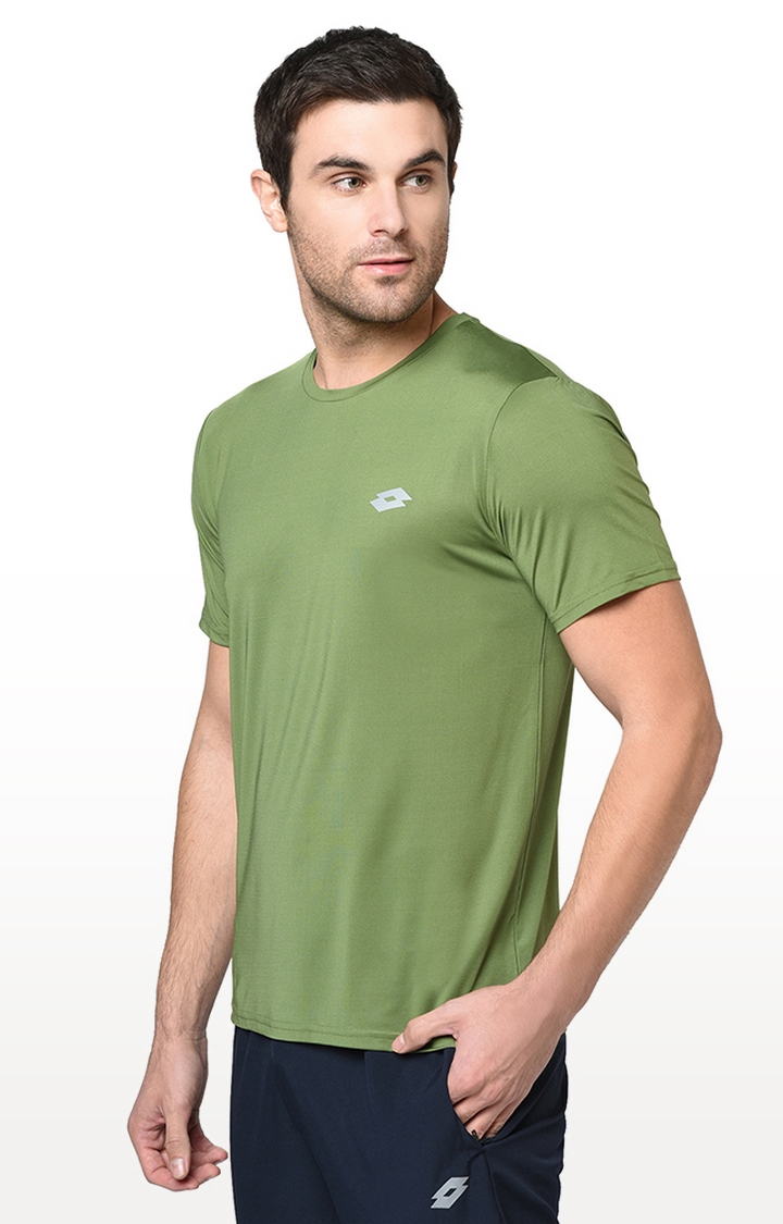 Lotto | Men's Green Activewear T-Shirts