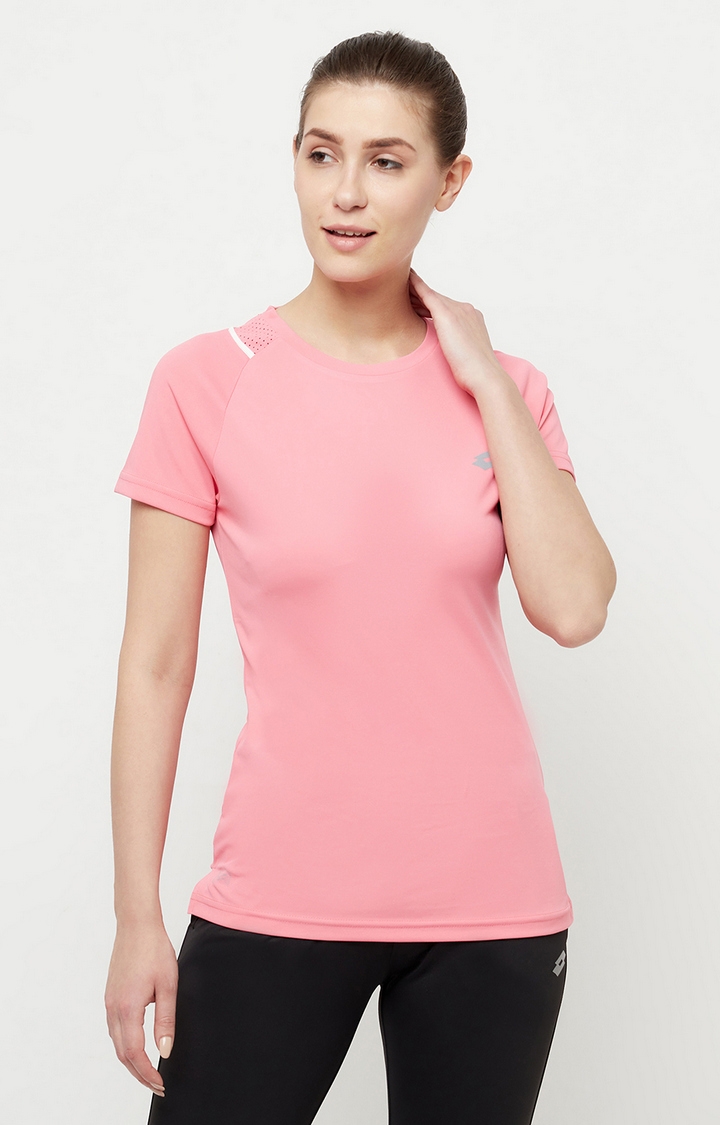 Lotto | LOTTO WOMEN POLYES DINAMICO PINK TEE