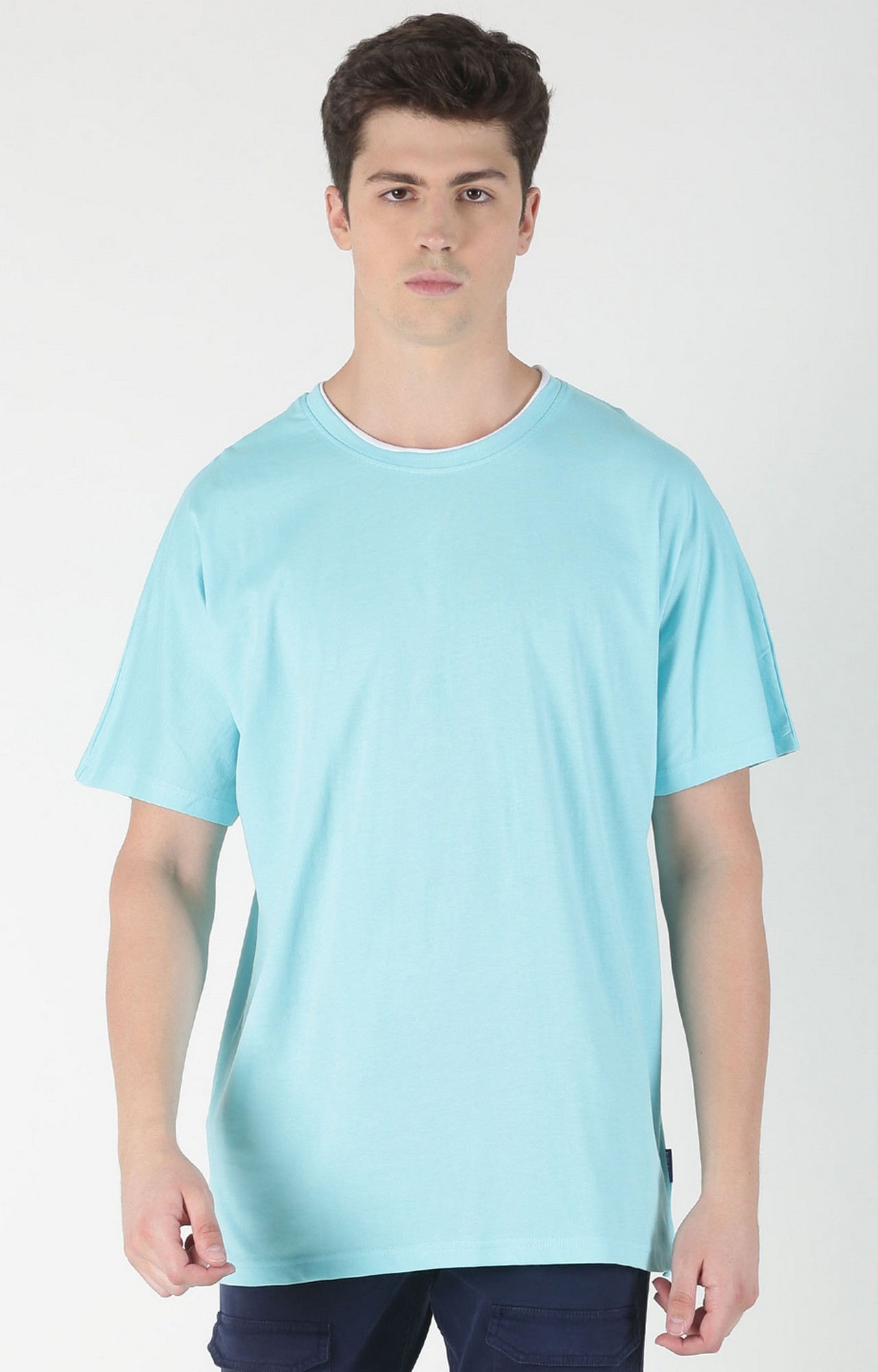 Blue Saint | Blue Solid T-Shirt