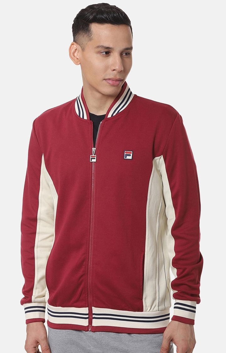 Men's Red Polyester Activewear Jackets