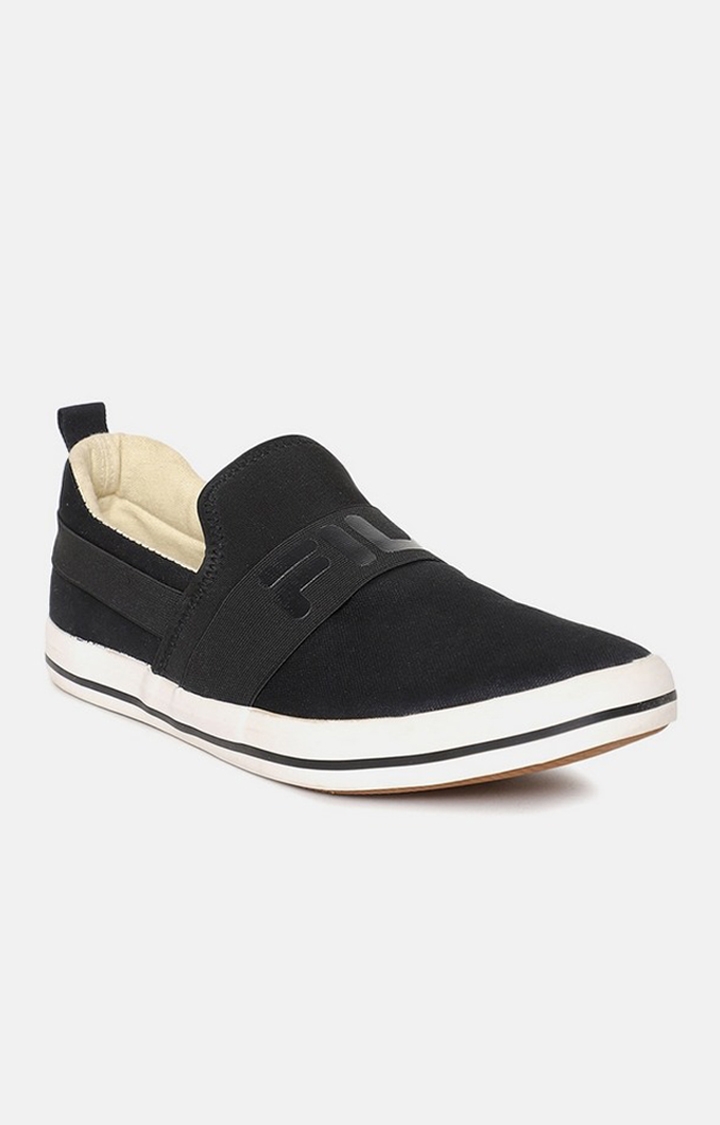 Unisex Black Fabric Sneakers