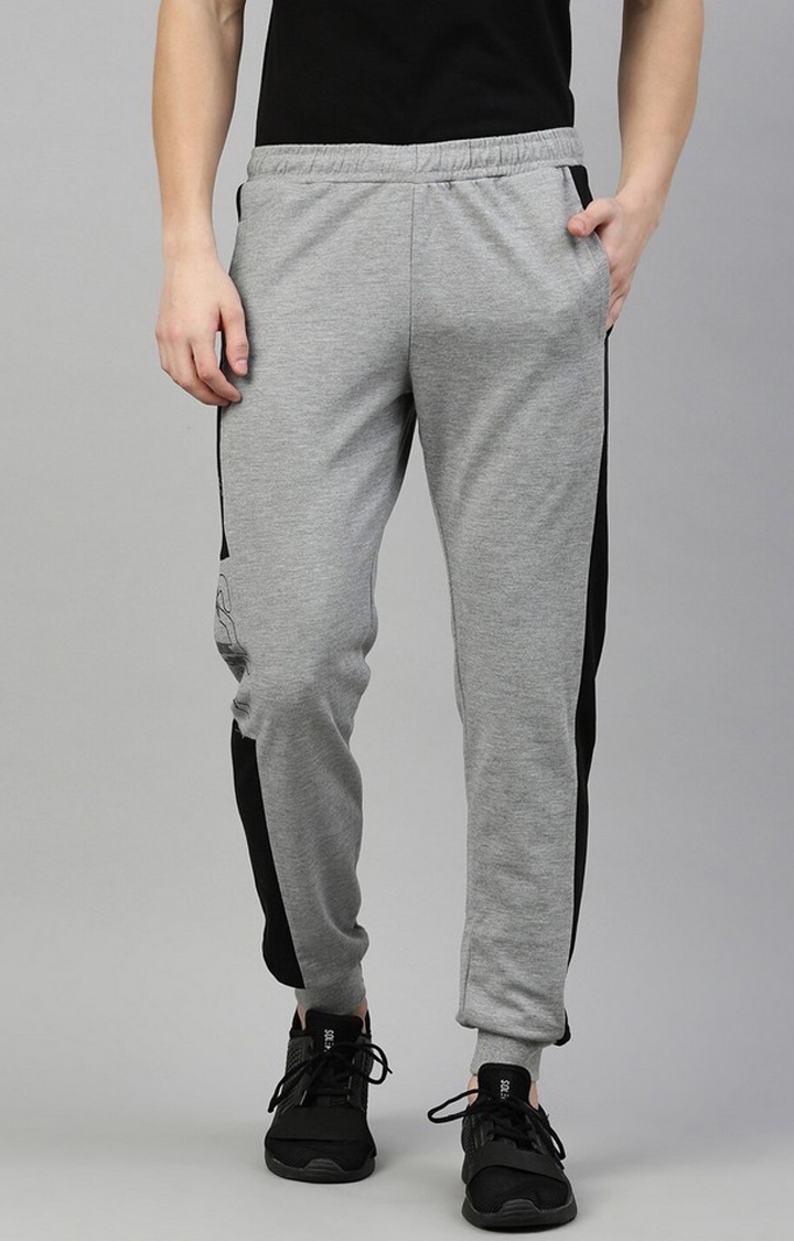 Men's Grey Cotton  Activewear Joggers