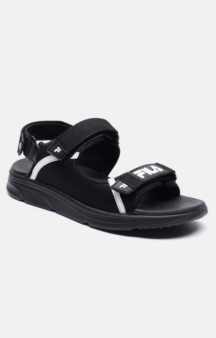 Men's Black PU Sandals