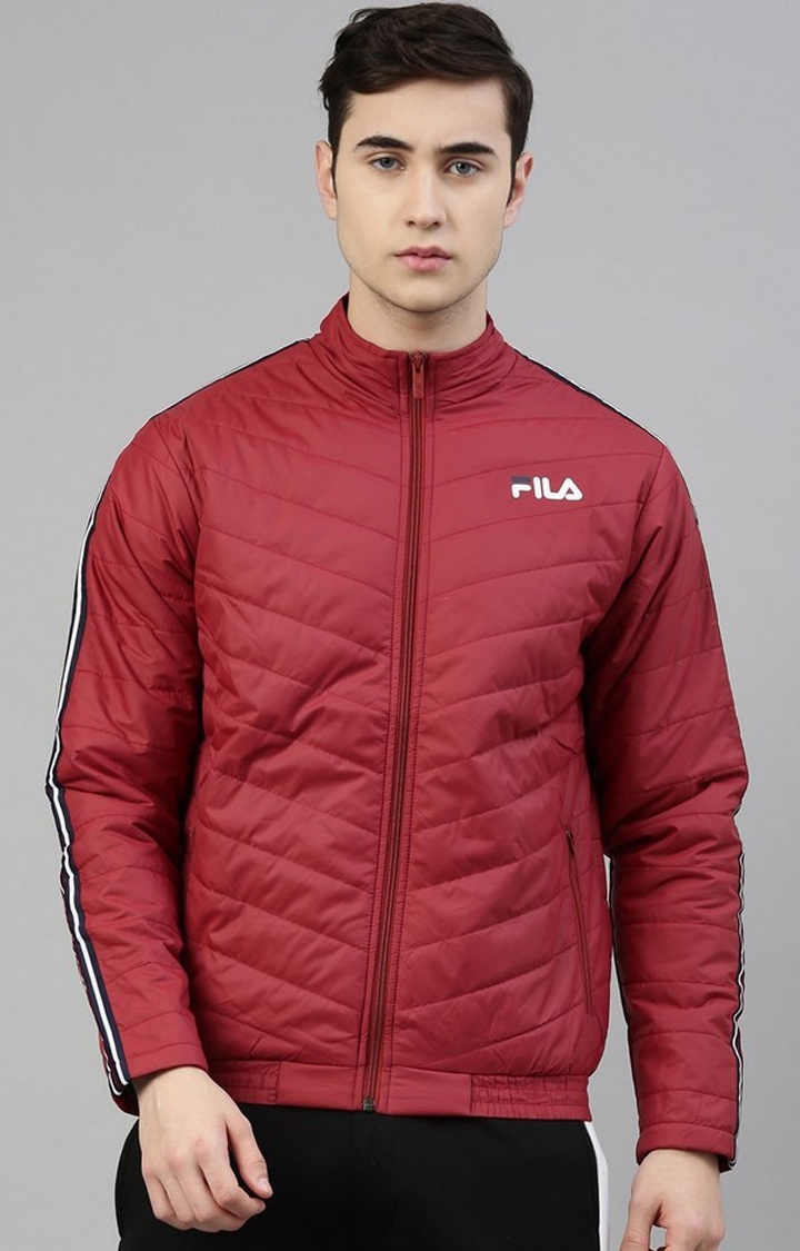 Men's Brown Polyester Activewear Jackets