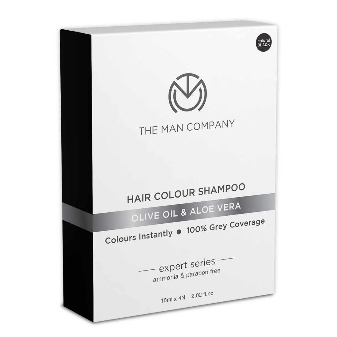 The Man Company | The Man Company Hair Colour Shampoo Black - Olive Oil and Hibiscus , Black 
