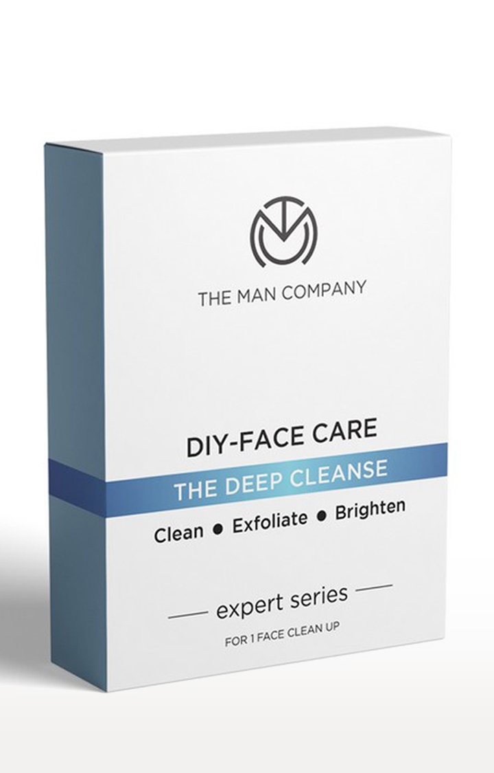 The Man Company | The Man Company DIY- Face Care Deep Cleanse (moisturising cream 2.5 g, cleansing gel 5gm, scrub 5 gm, peel off mask 15 gm, brightening cream 2.5 g) 