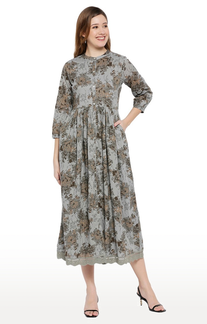 Ethnicity | Ethnicity Women's Grey Cotton Dress | xs