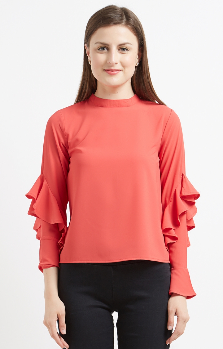 Women's Multi Polyester Solid Tops