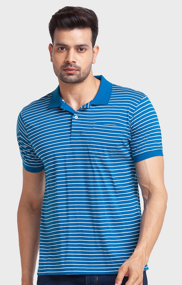 ColorPlus | ColorPlus Classic Fit Blue T-Shirt For Men