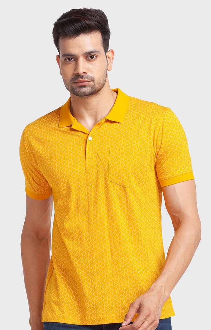 ColorPlus | ColorPlus Tailored Fit Yellow T-Shirt For Men