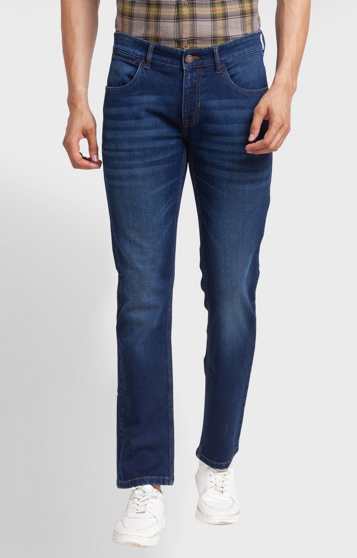 ColorPlus | ColorPlus Tapered Fit Blue Jeans For Men