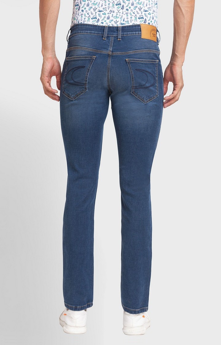 ColorPlus Tapered Fit Blue Jeans For Men