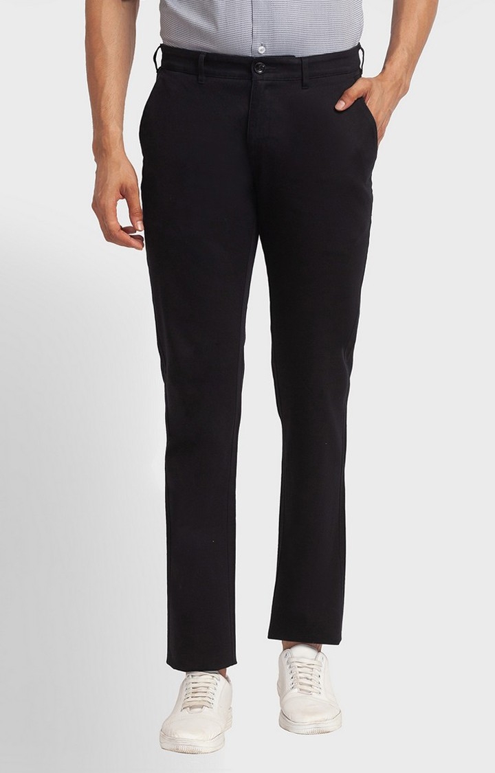 ColorPlus | ColorPlus Contemporary Fit Black Casual Pant For Men